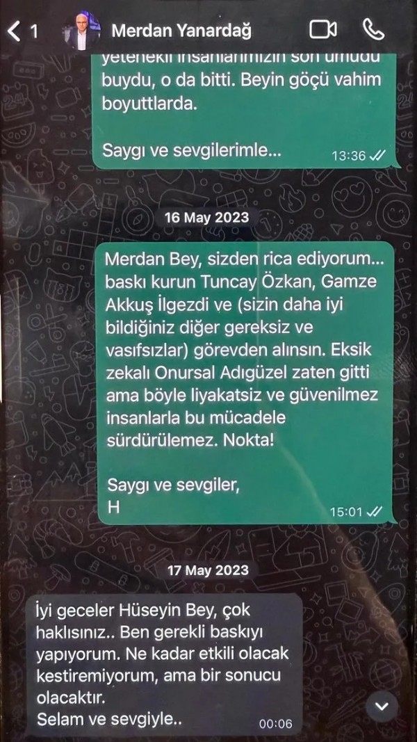 Hüseyin Gün’den Merdan Yanardağ’a talimat! Whatsapp mesajları ortaya çıktı!